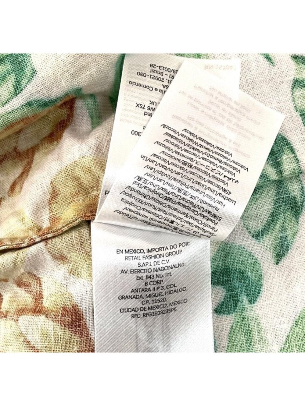 FARM Rio Pink Botanical Beauty Lenzing Ecovero Euroflax Maxi Dress Womens M READ - Picture 13 of 16